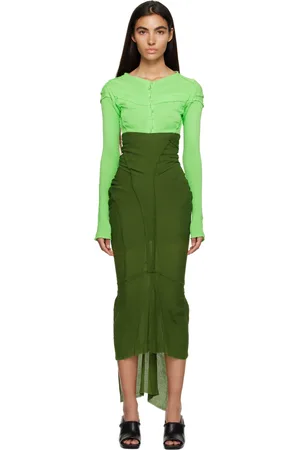 Talia Byre Green Fishtail Maxi Skirt