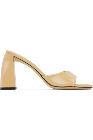 By Far Beige Michele Heeled Sandals
