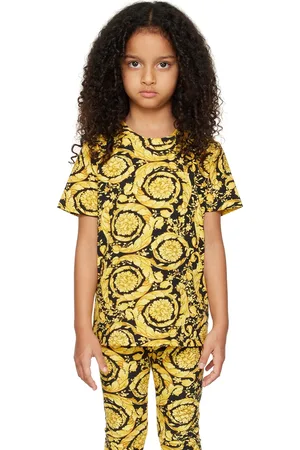 VERSACE T-shirts - Kids Black & Gold Barocco T-Shirt
