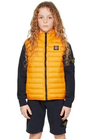Stone Island Kids Yellow Quilted Down Vest