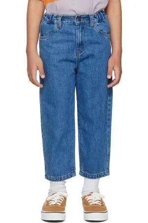 Main Story Jeans - Kids Blue Contrast Stitching Jeans