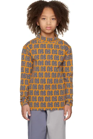 Main Story Kids Yellow Monogram Long Sleeve T-Shirt