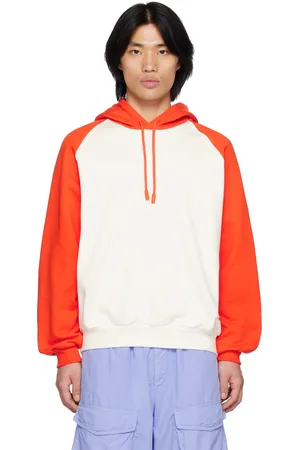 SUNNEI White & Orange Raglan Hoodie