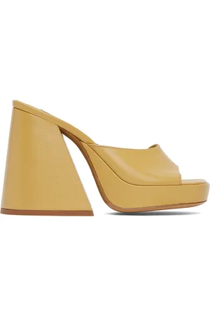 SIMON MILLER Yellow Slice Heeled Sandals