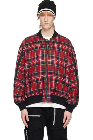 UNDERCOVER Red Check Bomber Jacket