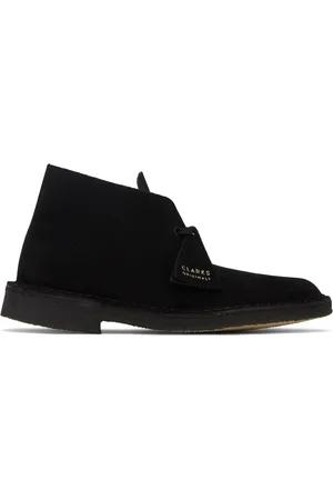 Clarks Black Lace-Up Desert Boots