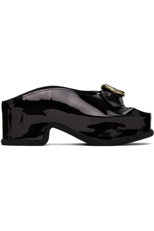 DRIES VAN NOTEN Black Platform Clogs