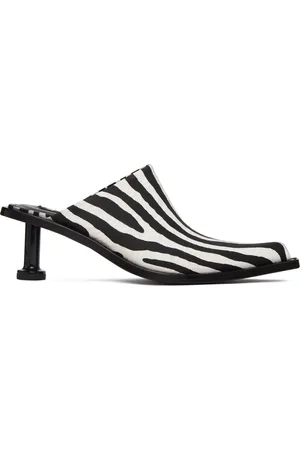 SIMON MILLER Black & White Bandi Mules