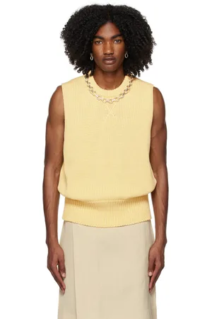 Jil Sander Yellow Crewneck Vest