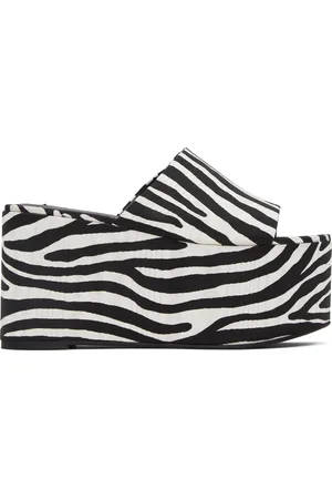 SIMON MILLER Black & White Blackout Sandals
