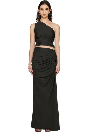 Bottega Veneta Green Gathered Maxi Dress
