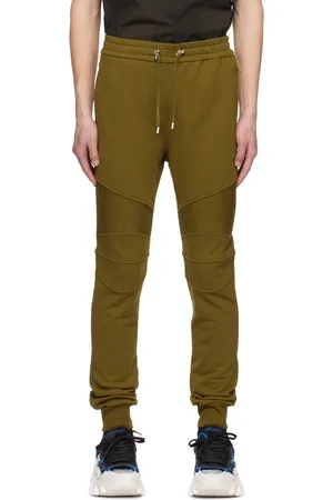 Balmain Khaki Paneled Lounge Pants