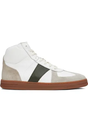 Rhude White & Gray Paneled Sneakers