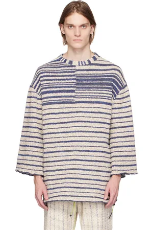 Vitelli SSENSE Exclusive Off-White & Blue Sweater