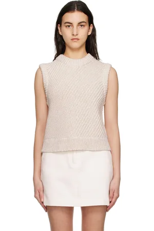 Dagmar White Mouliné Vest