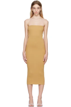 Flore Flore SSENSE Exclusive Tan Liv Midi Dress