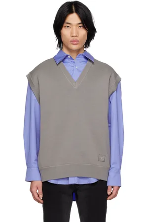 WOOYOUNGMI Gray V-Neck Vest