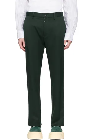 Maison Margiela Green Tapered Trousers