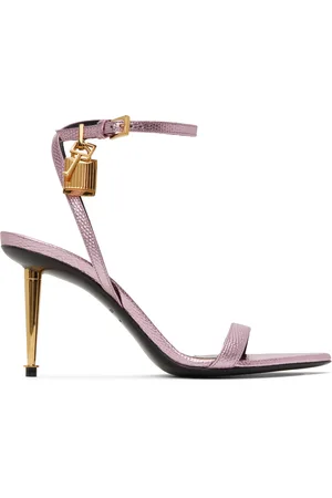 Tom Ford Pink Padlock Heeled Sandals