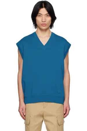 WOOYOUNGMI Blue V-Neck Vest