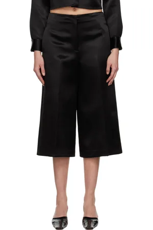 THEORY Black Culotte Trousers