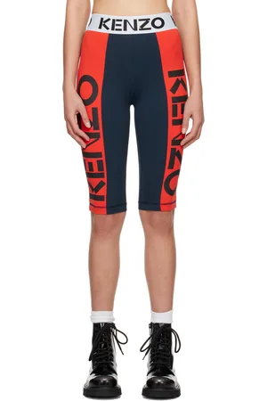 Kenzo Navy & Red Paris Printed Shorts