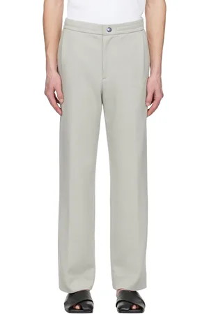 Solid Gray Banding Trousers