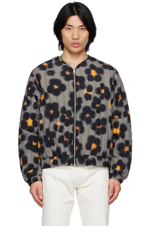 Kenzo Black Paris Hana Leopard Reversible Bomber Jacket