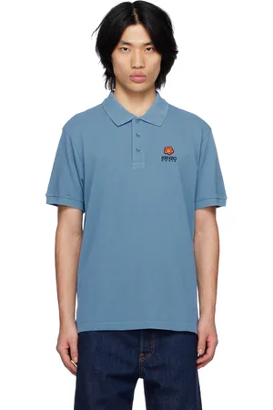 Kenzo Blue Paris Boke Flower Crest Polo
