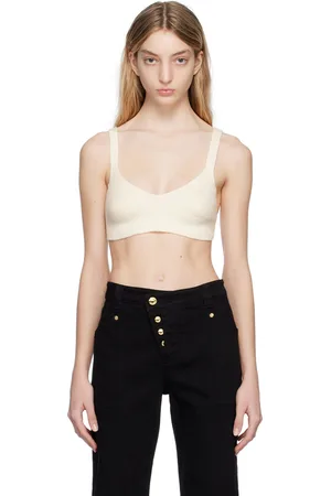 Tom Ford White V-Neck Bra