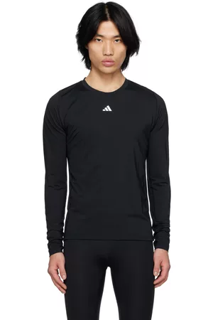 adidas Black Techfit Training Long Sleeve T-Shirt