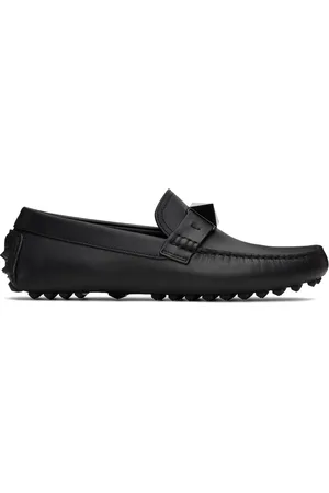 VALENTINO GARAVANI Black Roman Stud Loafers