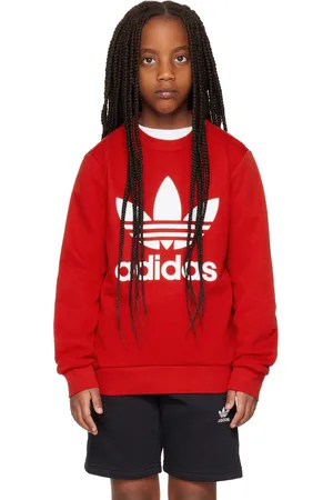 adidas Sweatshirts - Kids Red Trefoil Big Kids Sweatshirt