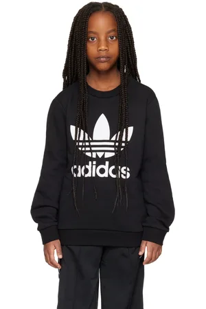 adidas Sweatshirts - Kids Black Trefoil Big Kids Sweatshirt