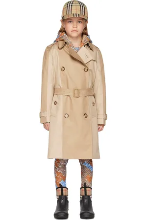 Burberry Trench Coats - Kids Beige Belted Trench Coat