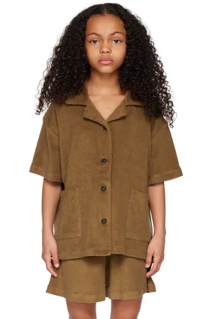 Main Story Shirts - Kids Brown Boxy Shirt