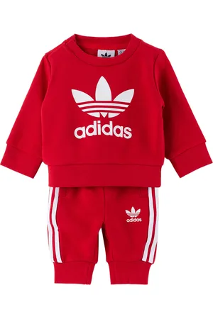 adidas Sweatshirts - Baby Red Crewneck Sweatsuit