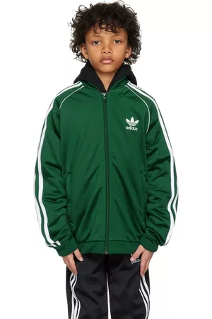 adidas Jackets - Kids Green Adicolor SST Big Kids Track Jacket
