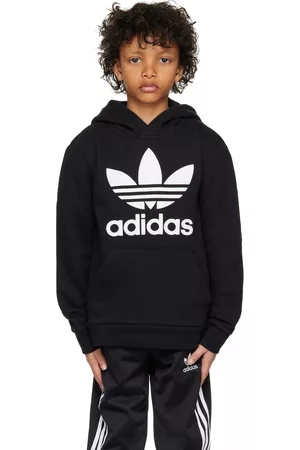 adidas Hoodies - Kids Black Trefoil Big Kids Hoodie