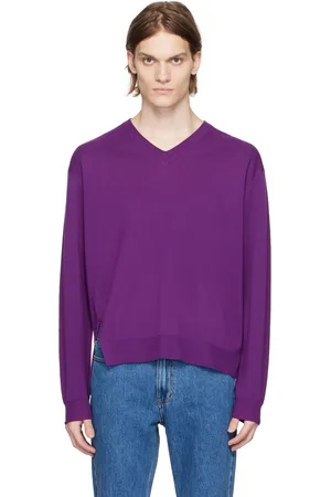 WOOYOUNGMI Purple V-Neck Sweater
