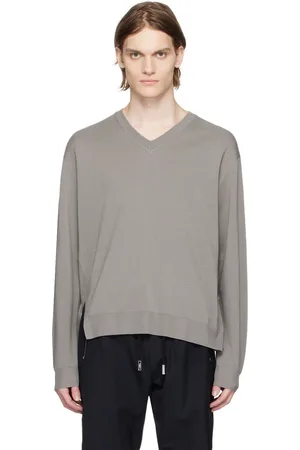 WOOYOUNGMI Gray V-Neck Sweater