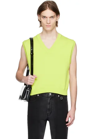 WOOYOUNGMI Green Cropped Vest