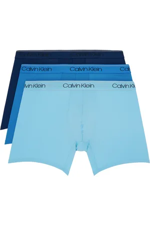 Calvin Klein Three-Pack Blue Micro Boxer Briefs