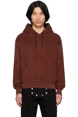 Youths in Balaclava Burgundy Embroidered Hoodie