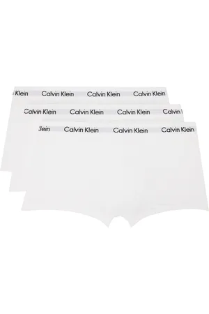 Calvin Klein Three-Pack White Low-Rise Boxer Briefs