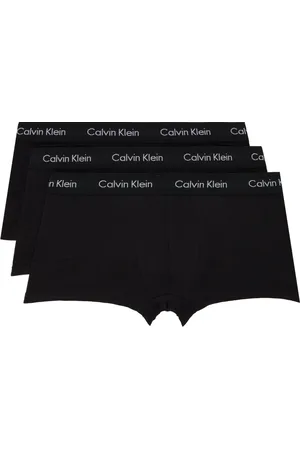 Calvin Klein Three-Pack Black Low-Rise Boxer Briefs