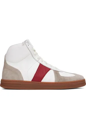 Rhude White & Beige High-Top Sneakers