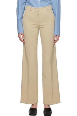 SYSTEM Beige Creased Trousers