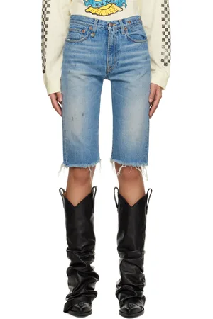 R13 Blue AXL Shorts