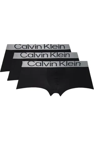 Calvin Klein Three-Pack Black Reconsidered Steel Boxer Briefs